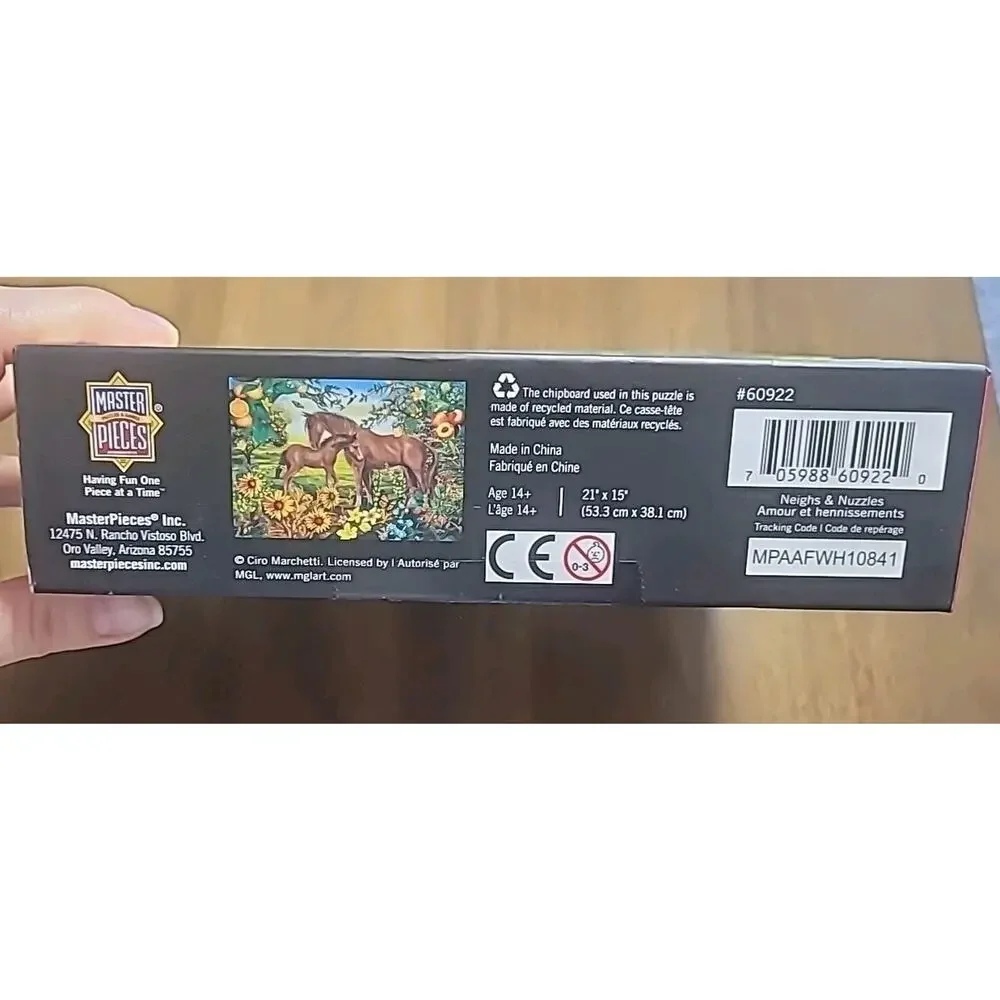 Master Pieces Puzzle Glow In The Dark Hidden Images Neighs & Nuzzles 500pc